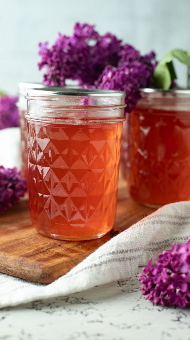 A jar of Lilac Jelly.