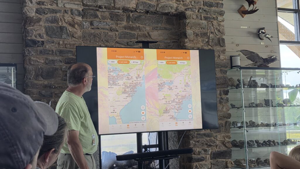 Monarch tracking phone app slide.